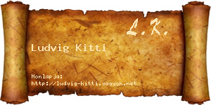 Ludvig Kitti névjegykártya